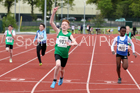 Boys under-13s 100 metres, 2019 North Eastern Track and Field Champs., Middlesbrough. Photo:  David T. Hewitson/Sports for All Pics